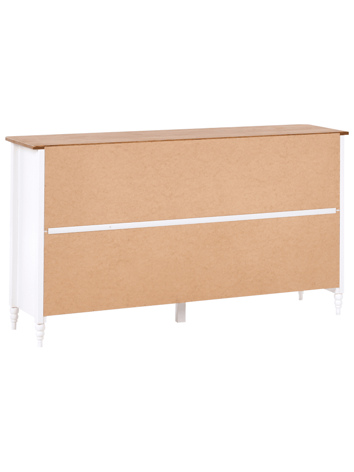 Beliani Sideboard SHILLINGTON in Weiß/Heller Holzfarbton/Silber günstig kaufen onesize