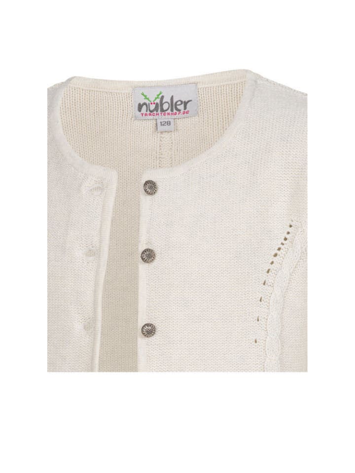 Nübler Kinderstrickjacke Amira Madl in Altweiß günstig kaufen