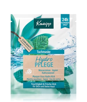 Kneipp Hydro Pflege Wasserminze - Agave - Kaktuswasser Tuchmaske-1 Stk