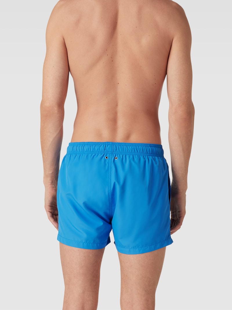 Badehose mit Logo-Print in blau