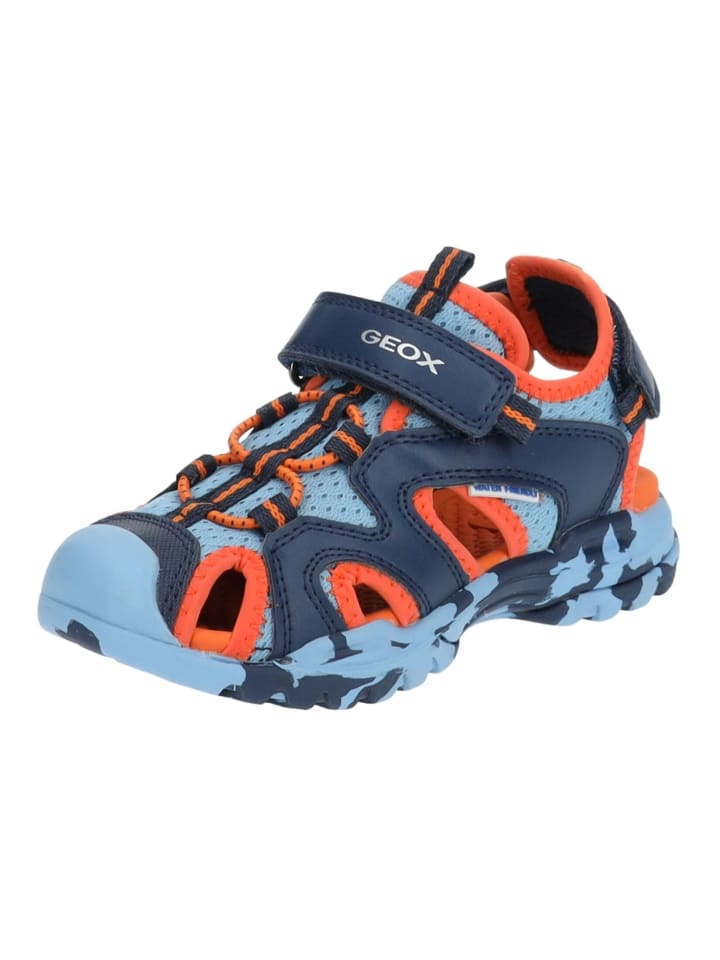 Geox Sandalen in Blau/Orange günstig kaufen