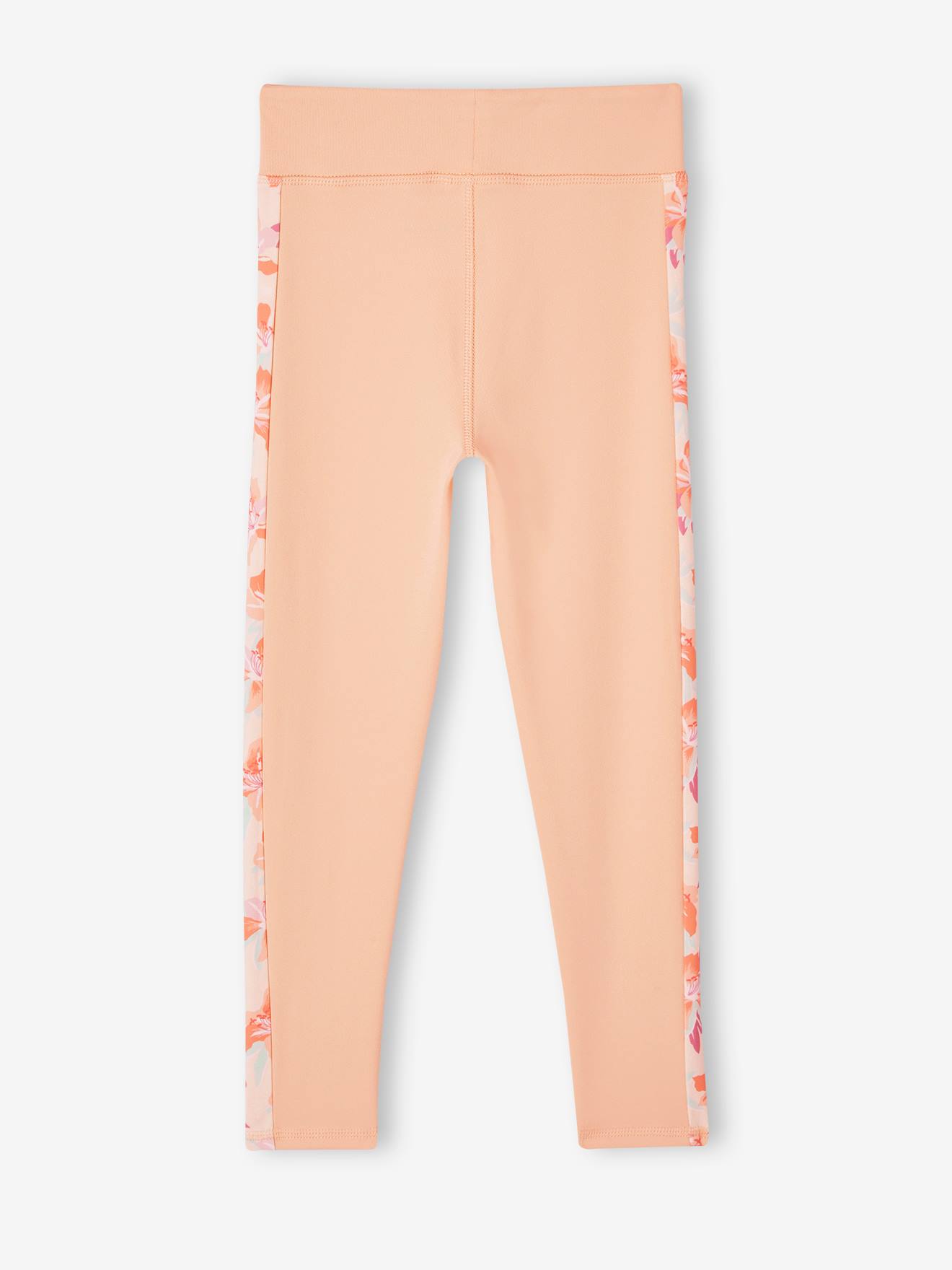 Vertbaudet Mädchen Sportleggings mit Kontraststreifen - koralle