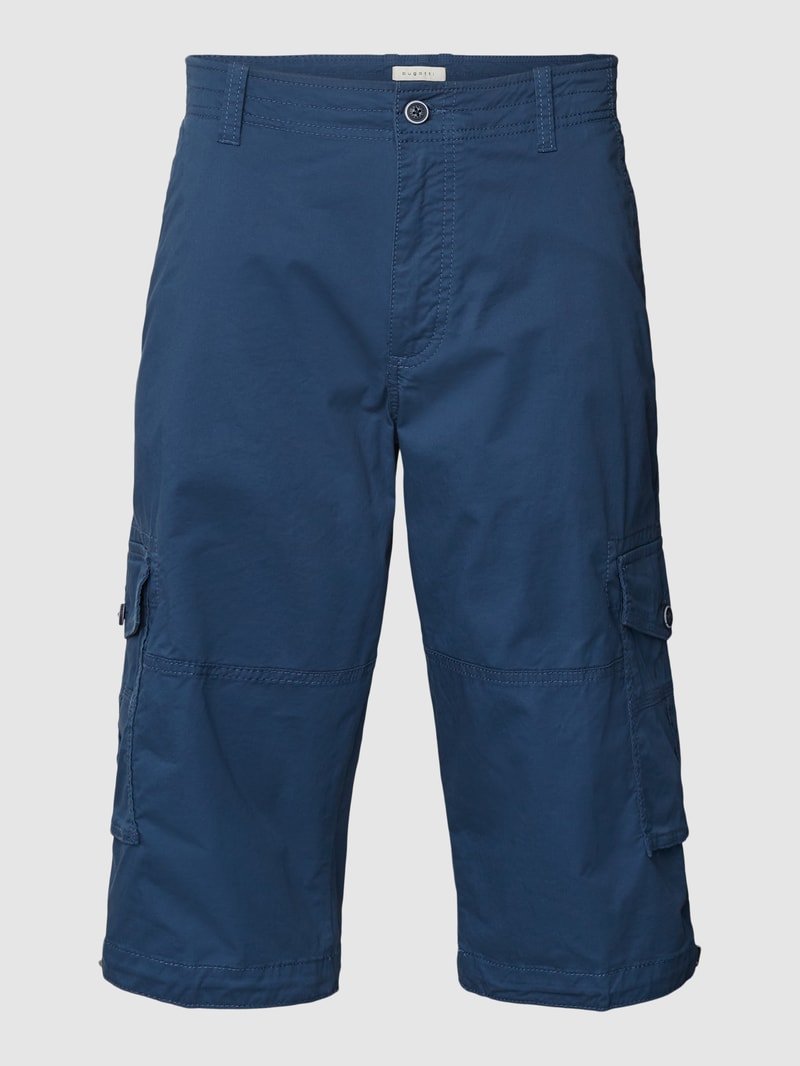 Caprihose mit Eingrifftaschen in blau