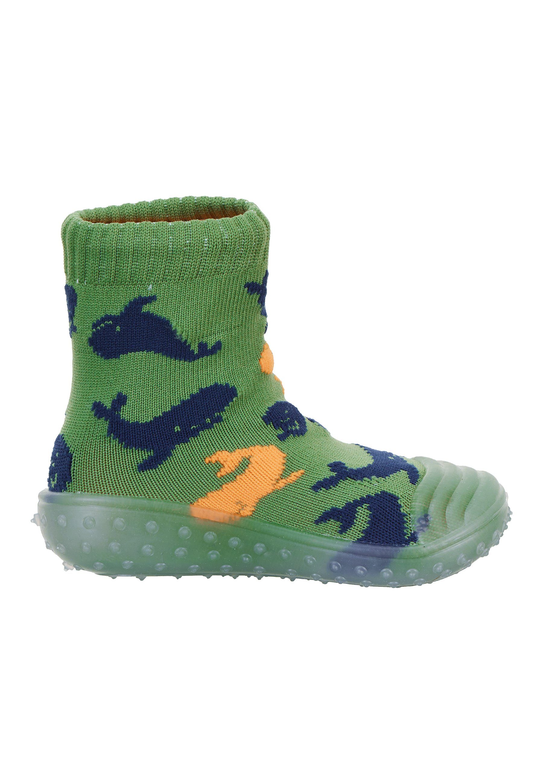 Sterntaler® Basicsocken Adventure-Socks Wale Adventure-Socks - Adventure Socks mit Wal Motiv grün- Abenteuersocken, Kinder Sockenschuhe mit transparenter Gummisohle - Adventure Socken - schnelltrocknend