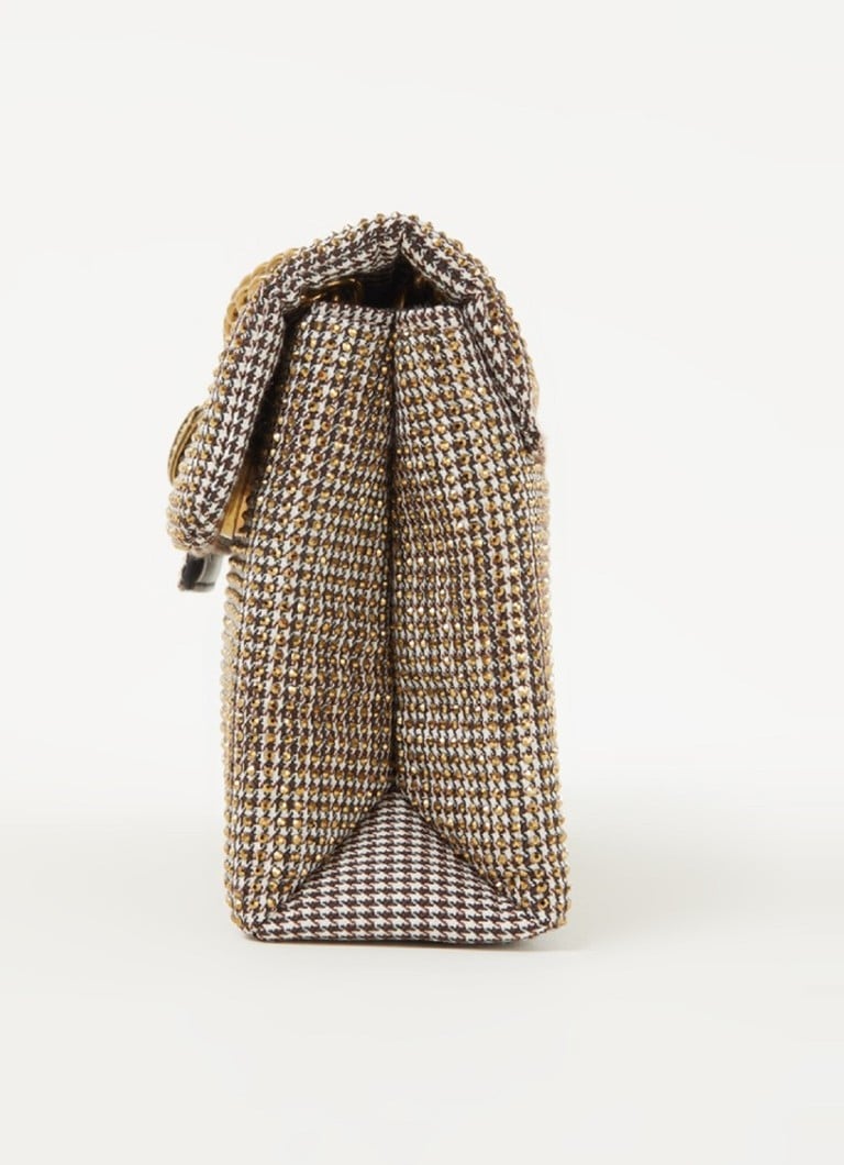 Borsa a tracolla Kensington Mini di Kurt Geiger decorata con strass.