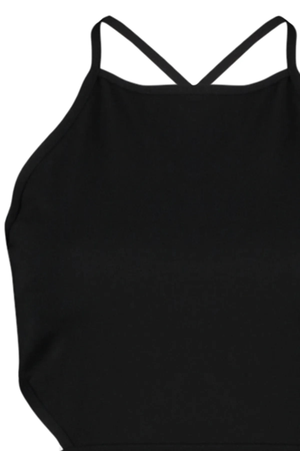 Trendyol Collection  Schwarzes, figurbetontes Mini-Bleistiftkleid aus flexiblem Strick mit Cut-Outs und Trägern TWOSS23EL02167