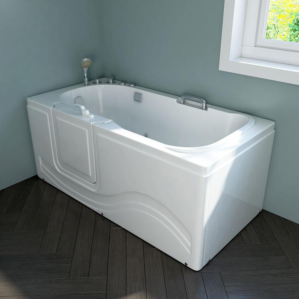 Home Deluxe Seniorenbadewanne VITAL M (liegend) mit Linkseinstieg
