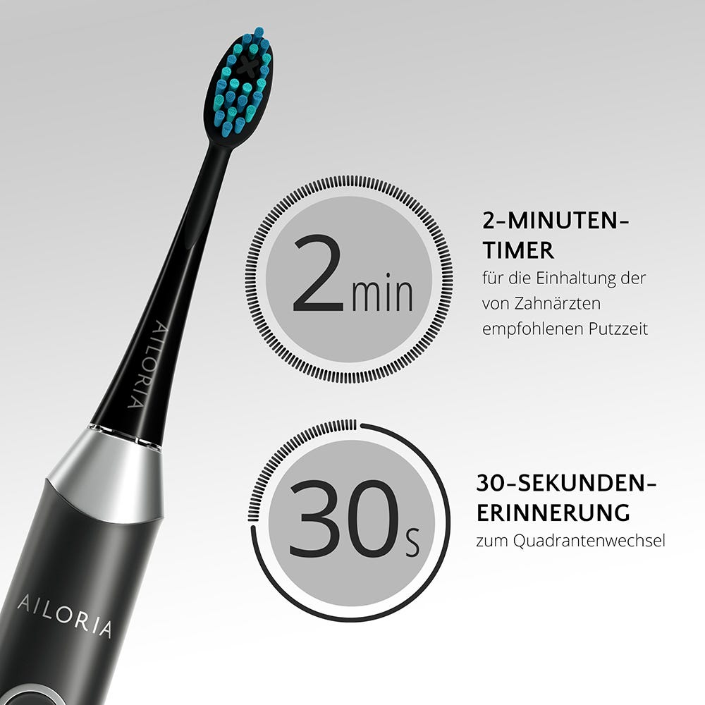 Ailoria Shine Bright Schallzahnbürste Schwarz