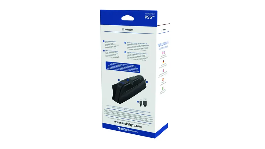 snakebyte PS5 Twin:Charge 5™ black