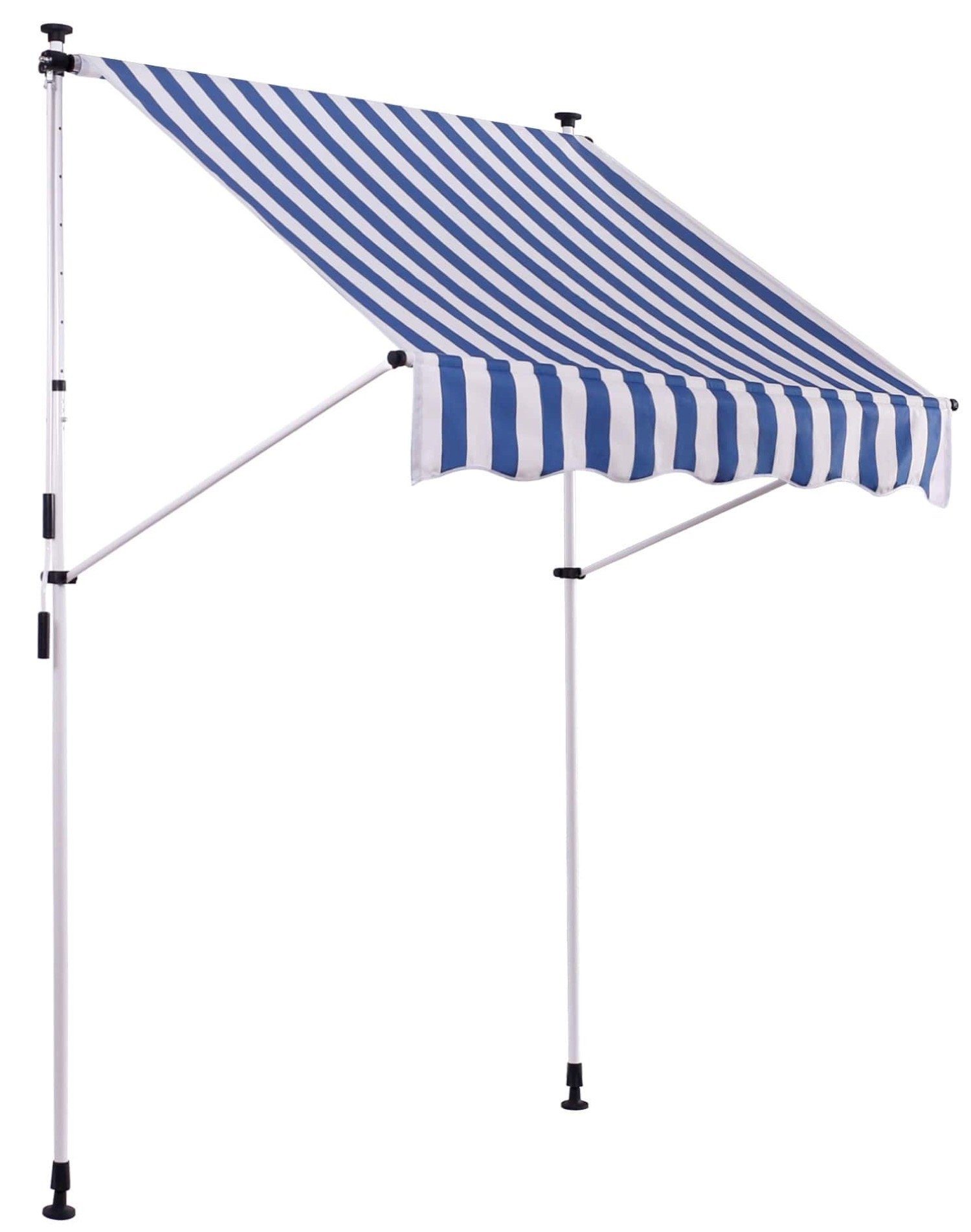 TPFGarden Klemmmarkise Wendy - Sonnenschutz für Mietwohnungen, Balkone, Terrassen (Hochwertige Balkonmarkise aus UV-beständigem Polyester, 1-St., Stabile Outdoor-Markise - Sonnenschutzfaktor UV50) Rostfreies Edelstahlgestell - Maße (BxT): 300 x 120 c