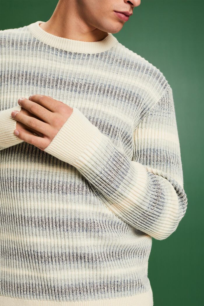 Rundhals-Pullover aus Rippstrick