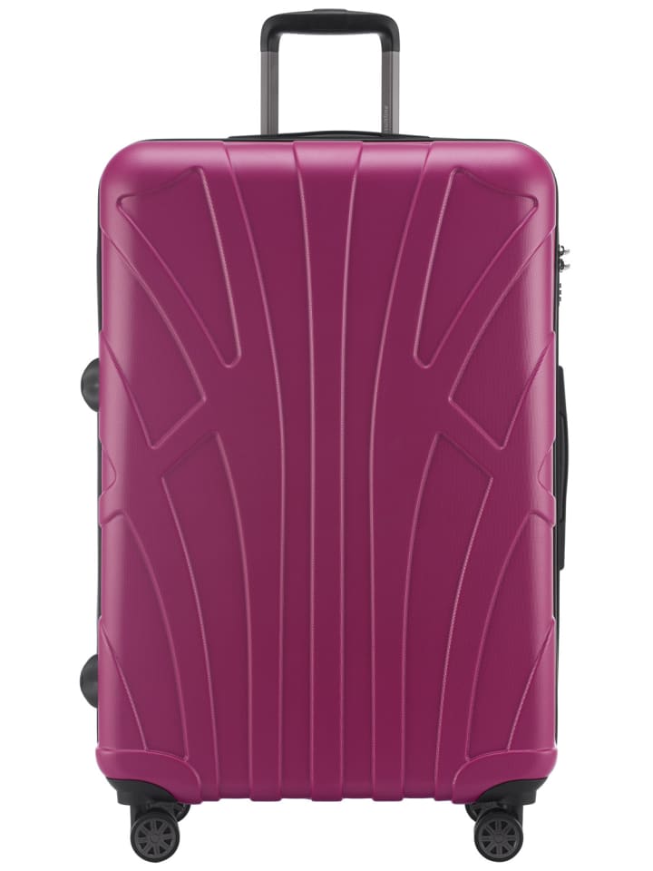 suitline Großer Reisekoffer erweiterbar XL Koffer 4 Rollen TSA 110 L in Magenta günstig kaufen L