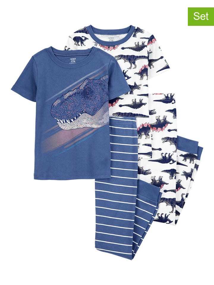 carter's 2er-Set: Pyjamas in Blau/ Weiß günstig kaufen