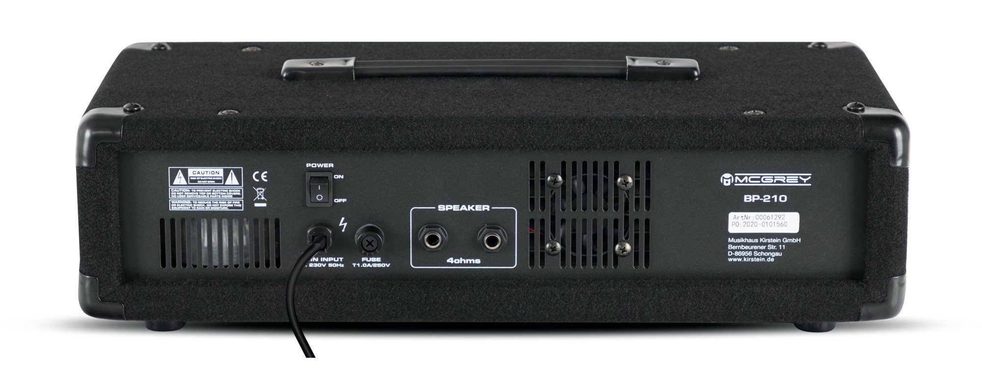McGrey McGrey BP-210 Bandpack PA-Anlage 100 Watt Lautsprechersystem (Bluetooth, 50 W, inkl. 4-Kanal Powermixer - USB/SD-Slot - Mikrofon, Kabel & Stative)
