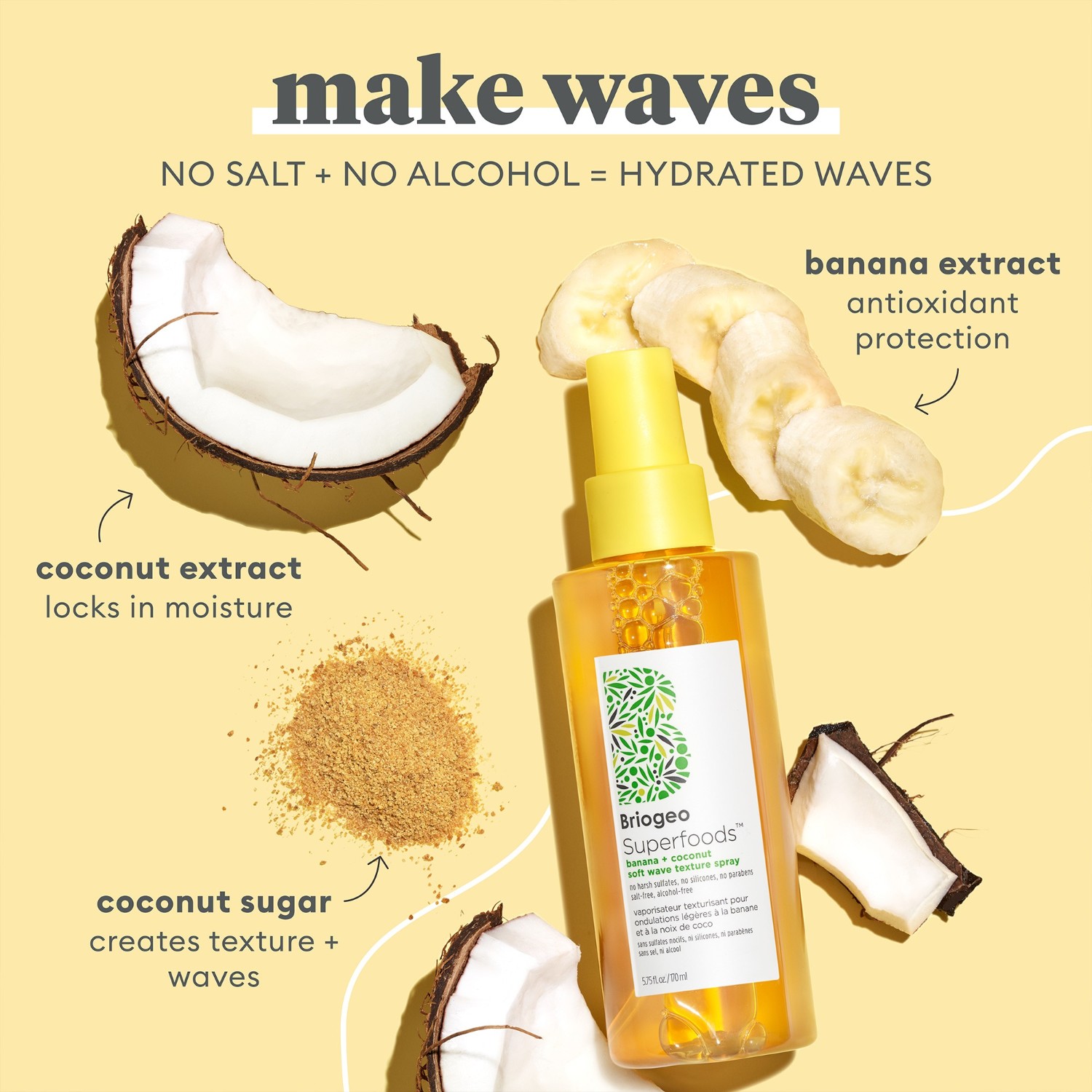 Banana + Coconut Soft Wave Texture Spray