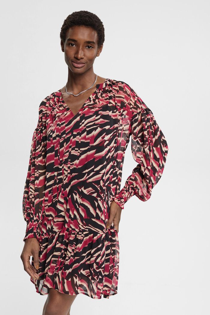 Chiffon-Kleid mit Muster