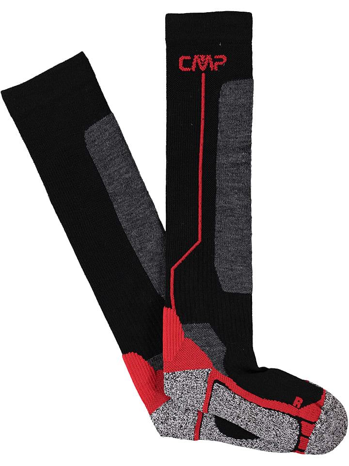 CMP Ski-/ Snowboardsocken in Schwarz/ Rot günstig kaufen