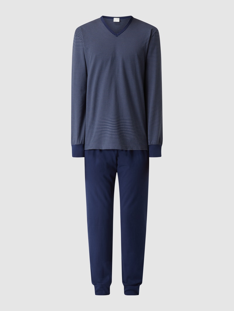 Pyjama aus Baumwolle in marineblau