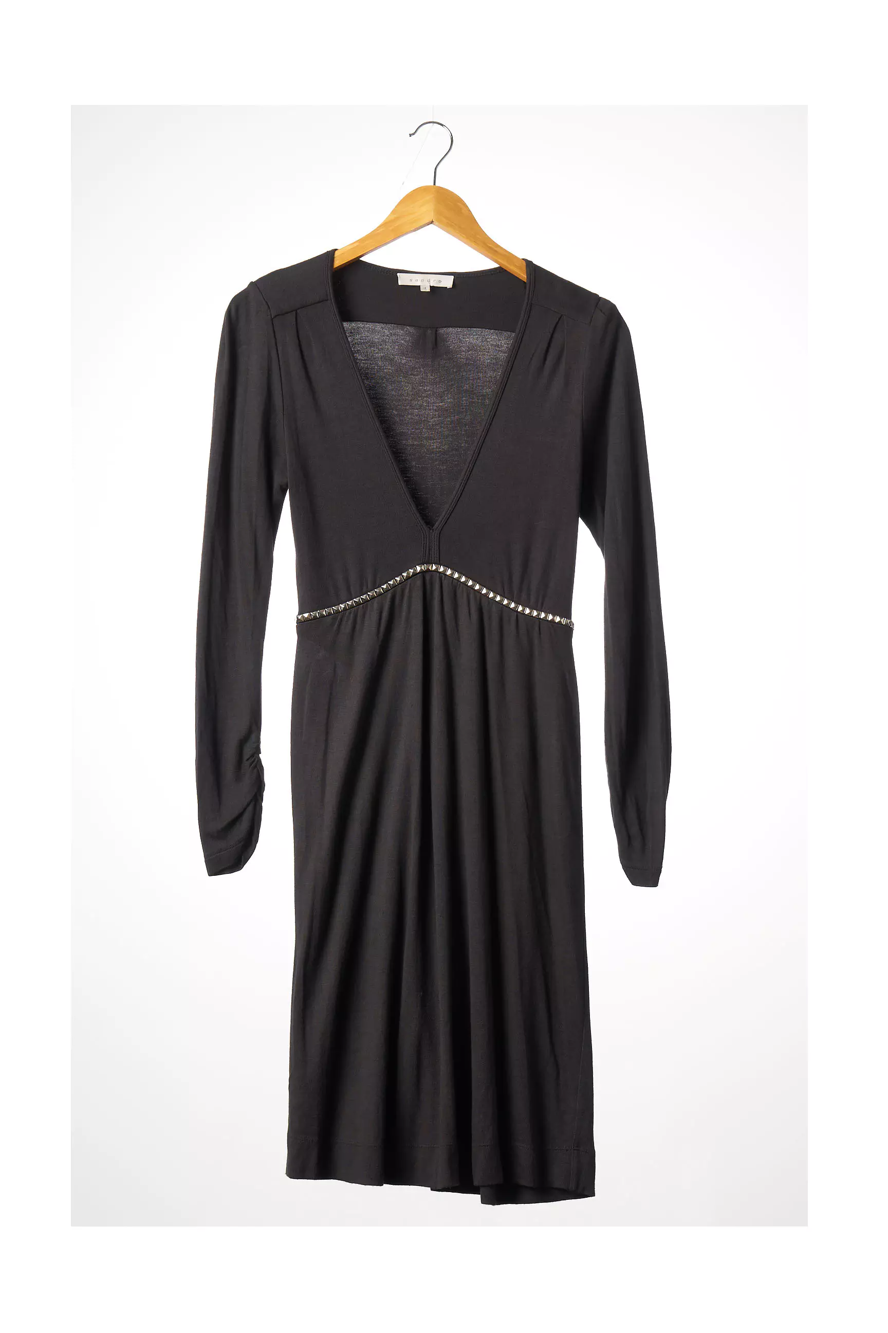 Sandro Robes Mi Longues Femme couleur noir