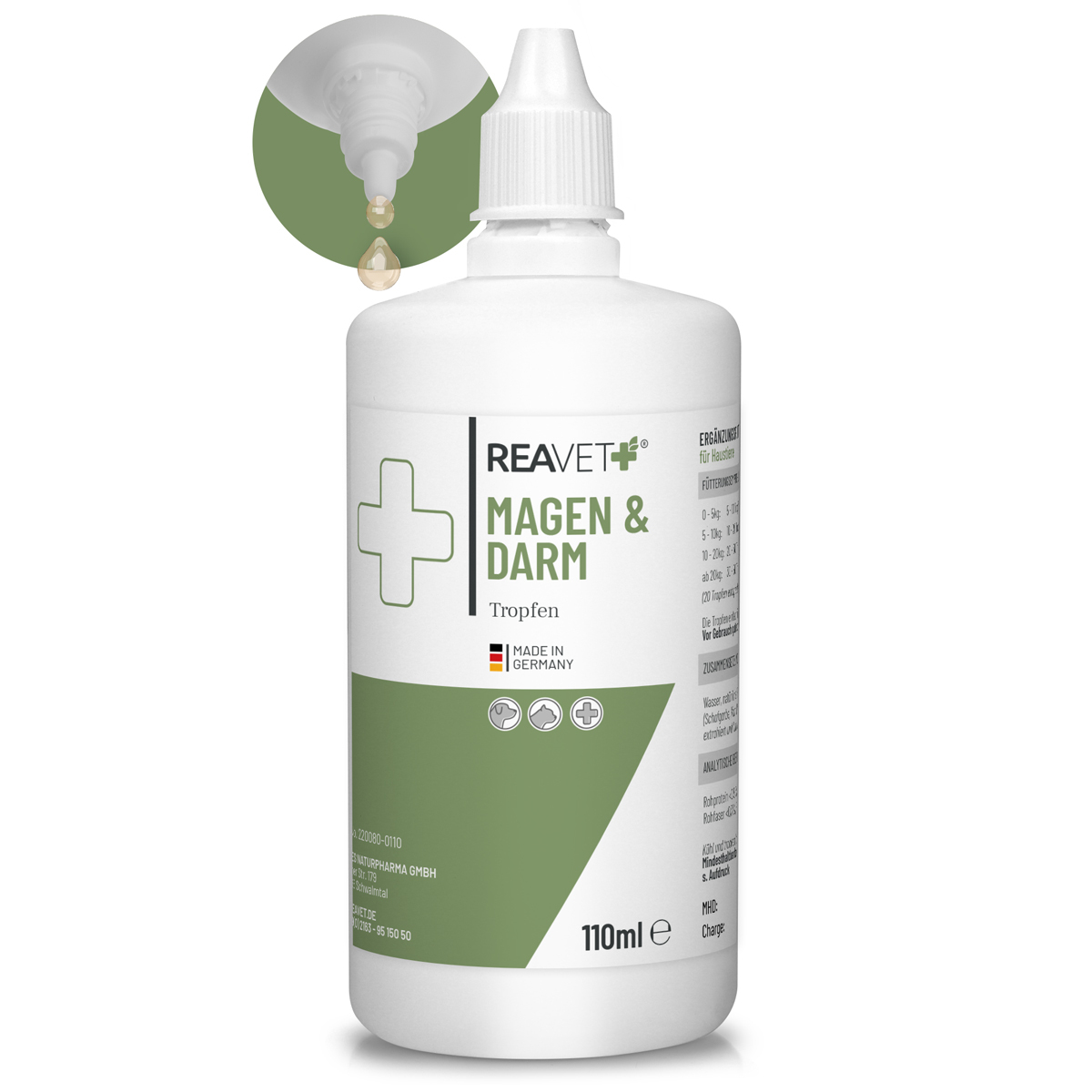 REAVET Ergänzungsfutter & Aufzucht REAVET Magen & Darm Tropfen 110ml