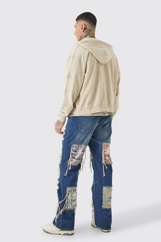 Tall lockere Schlagjeans mit Applikation
