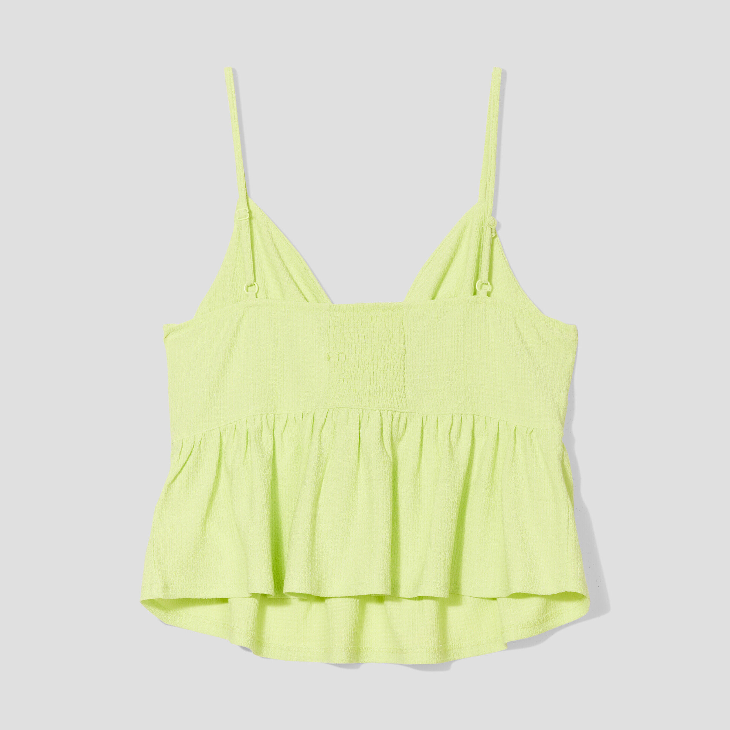 Débardeur avec fronces vert fluo femme | Cache Cache