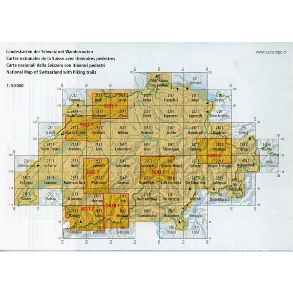 Swisstopo 1 : 50 000 Julierpass - Wanderkarte