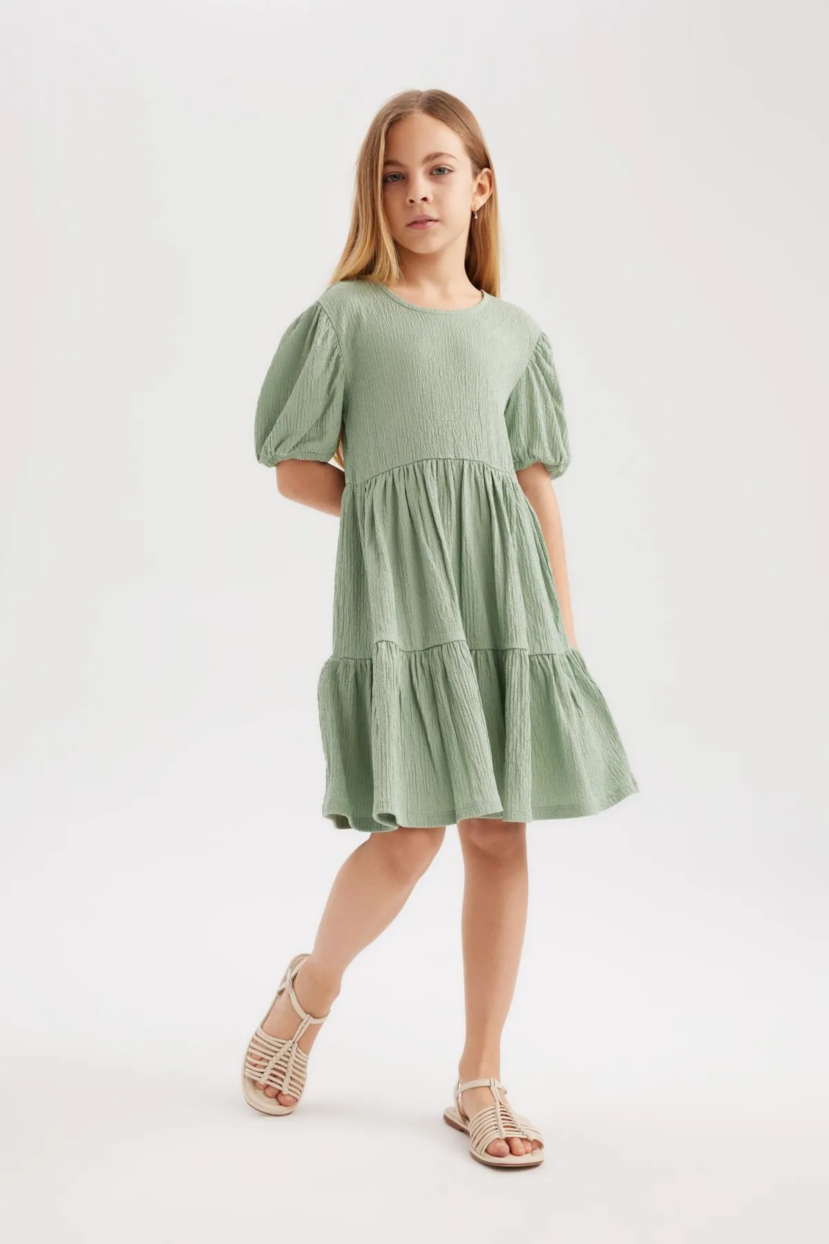 DeFacto  Kurzärmliges Wickelkleid für Mädchen - B4335a824sm