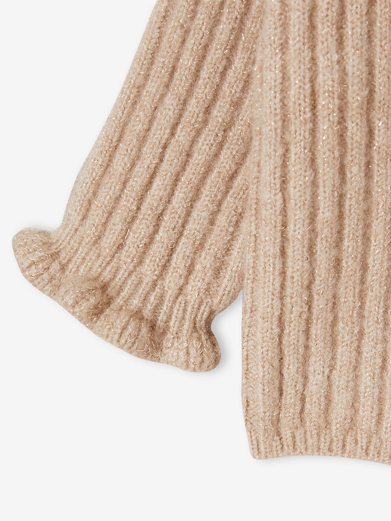 Pull collerette bébé beige chiné