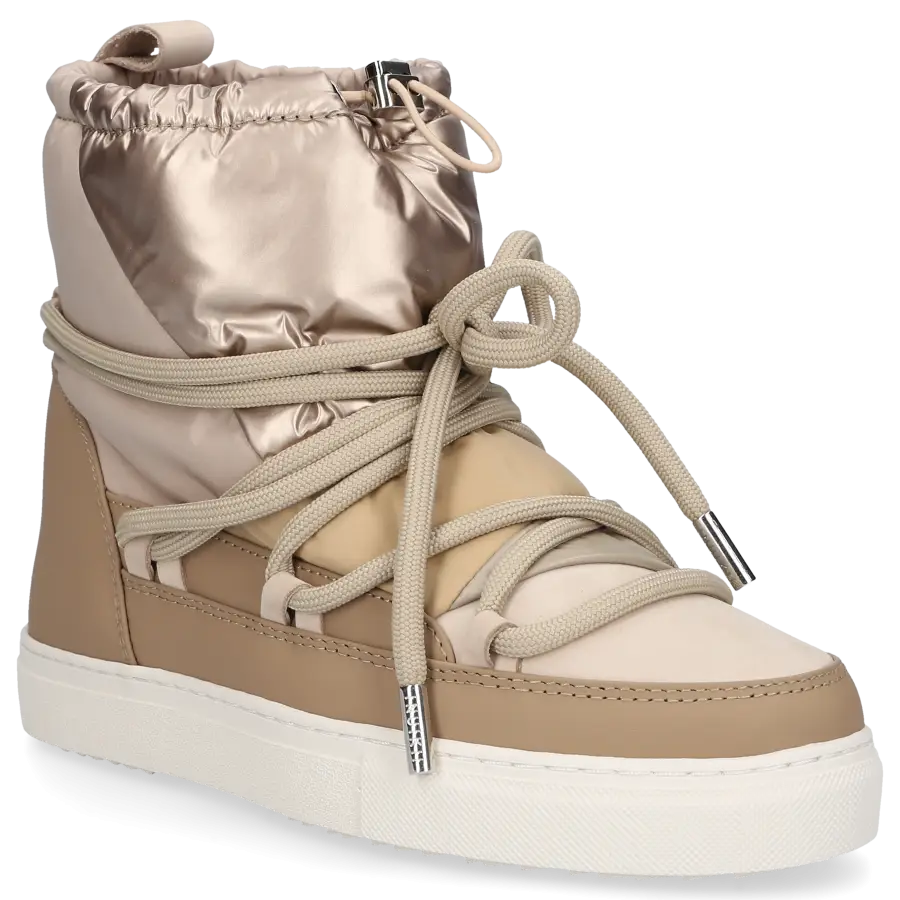 INUIKII - Snowboots PUFFER LOW Materialmix - beige