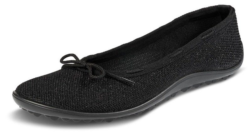 Leguano TANGO Barfußschuh mit Zierschleife und Glitzer