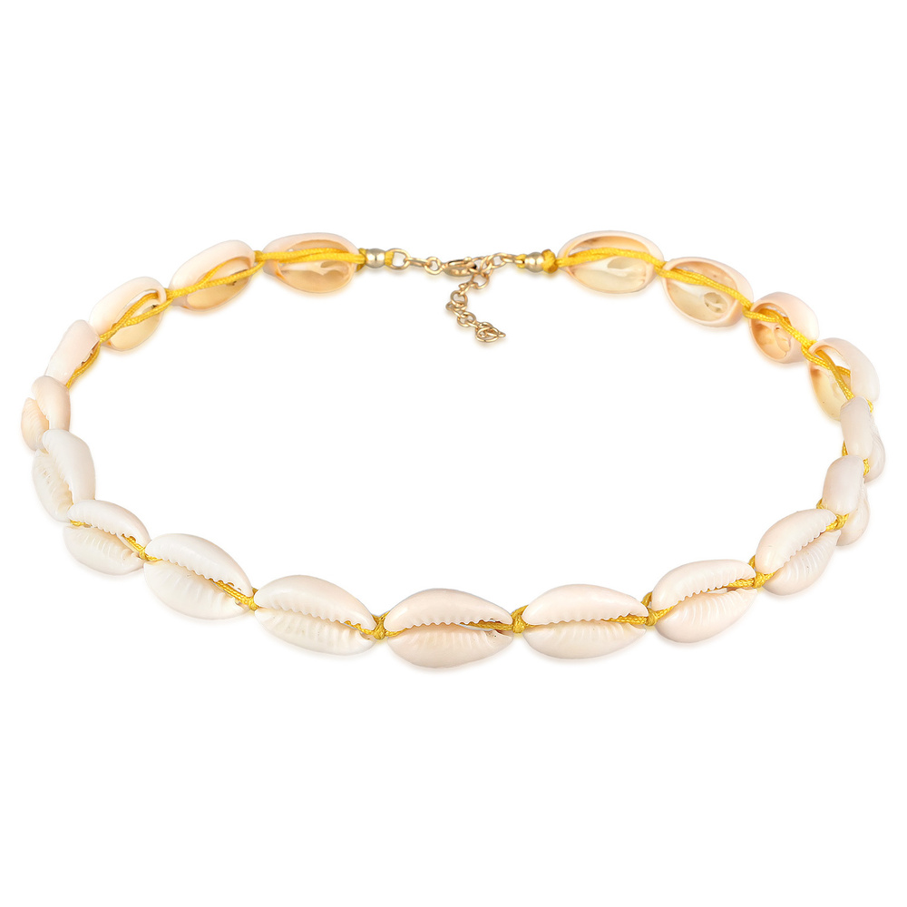 Elli Elli Collier Femmes Choker tendance plage avec coquillages cauris en argent sterl collier