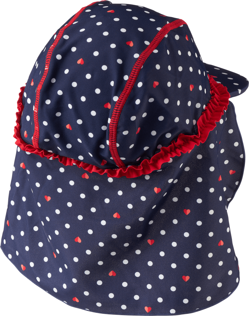 Bademütze mit Punkte-Muster, blau, Gr. 50/51, 1 St