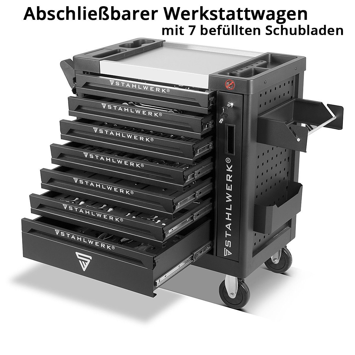 STAHLWERK Werkstattwagen Werkstattwagen Phoenix bestückt mit 260 Werkzeugen