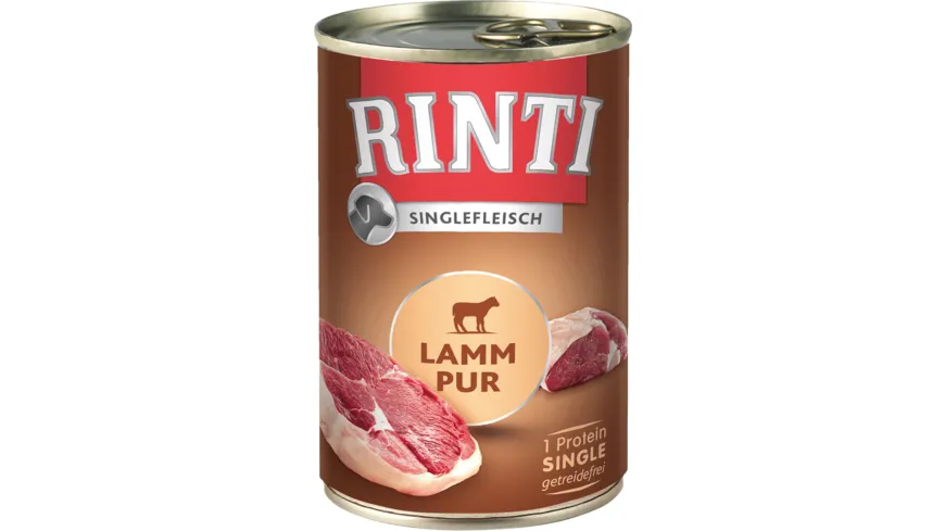 RINTI Hundenassfutter Singlefleisch Lamm Pur 400 g