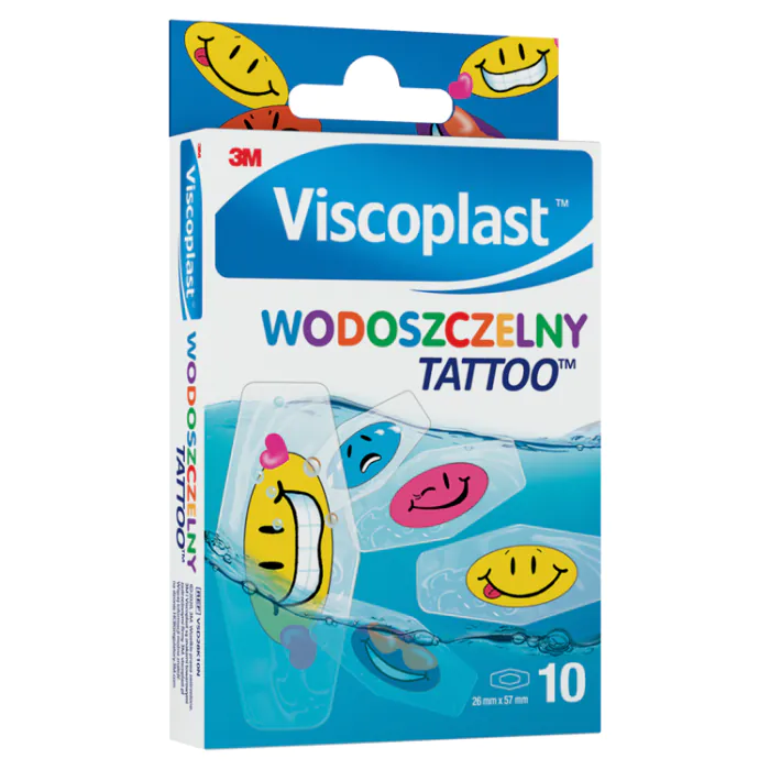 Tatuaggi temporanei Viscoplast, cerotti impermeabili per bambini, 2,6 x 5,7 cm