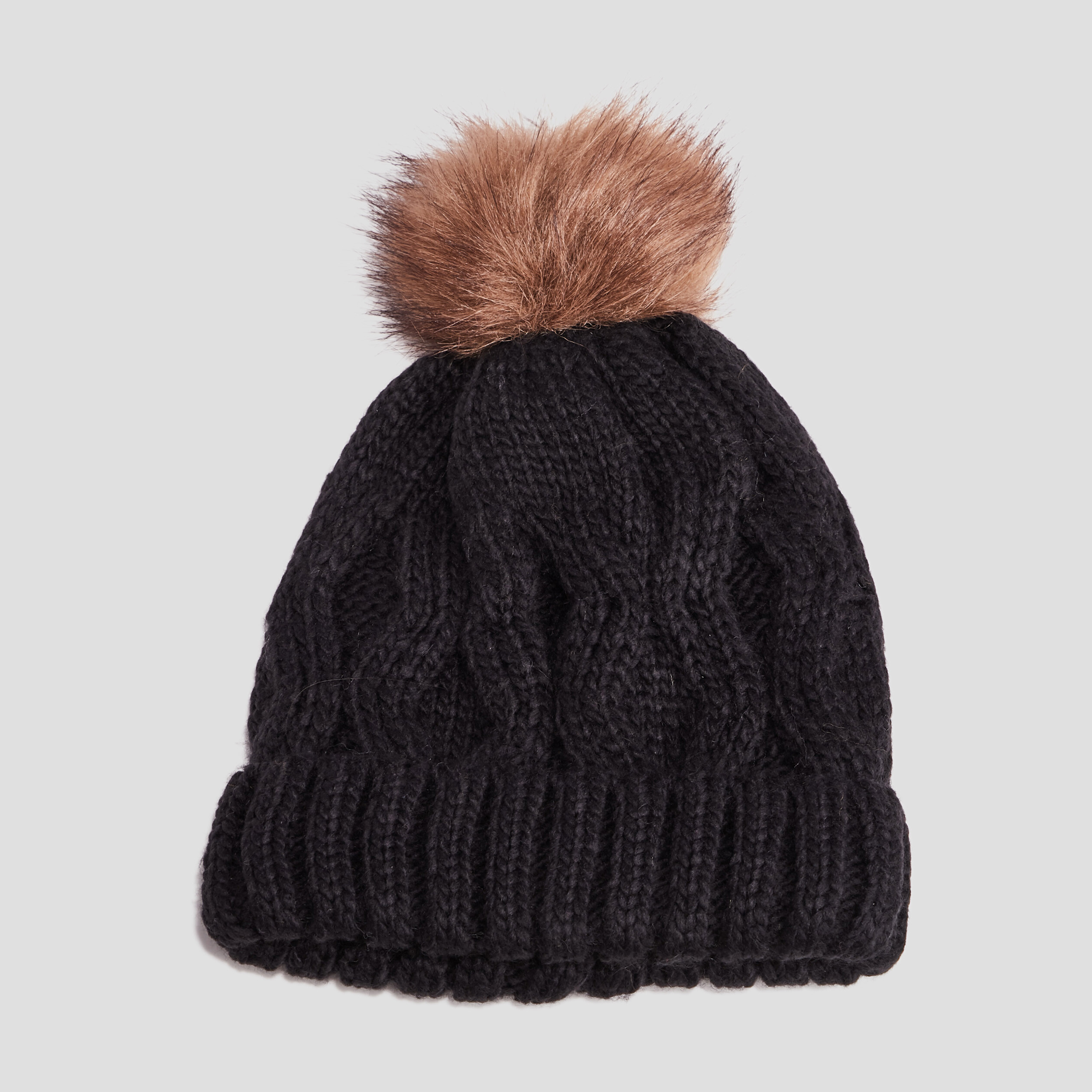 Bonnet à pompon noir femme | La Halle