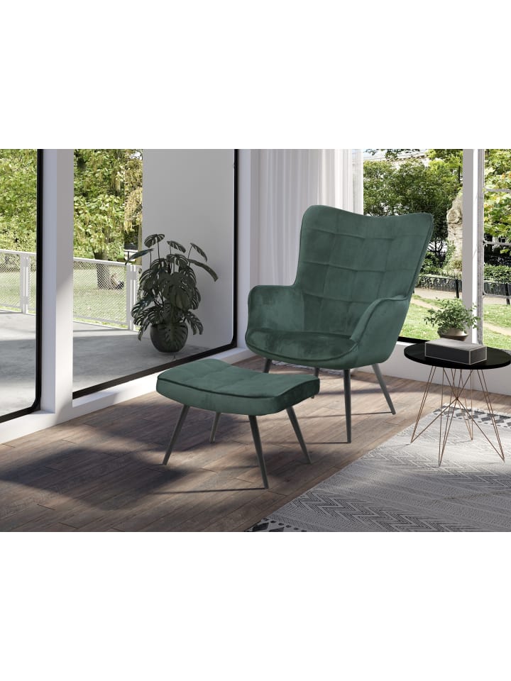 byLiving Sessel UTA in Dunkelgrün günstig kaufen onesize