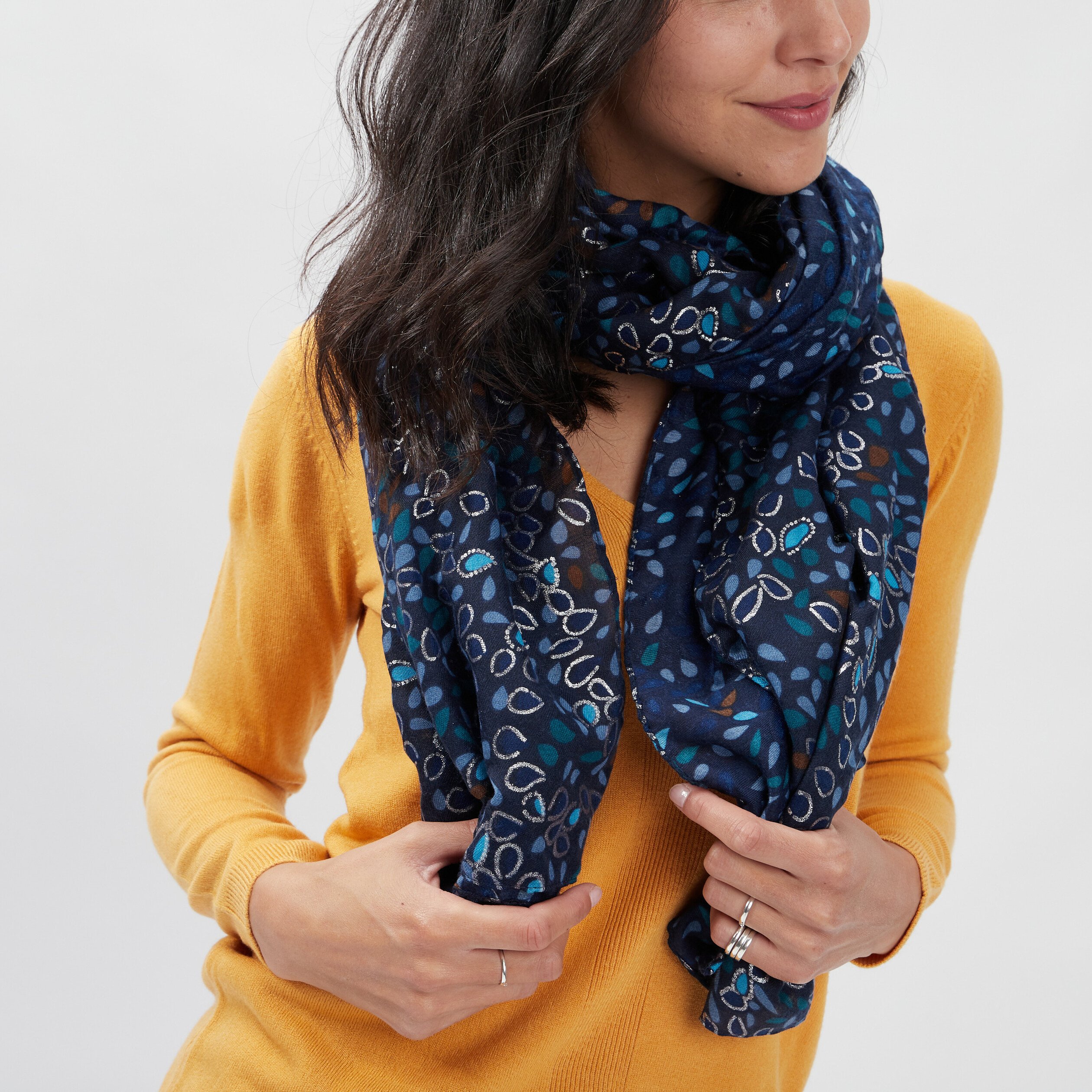 Foulard bleu femme | La Halle