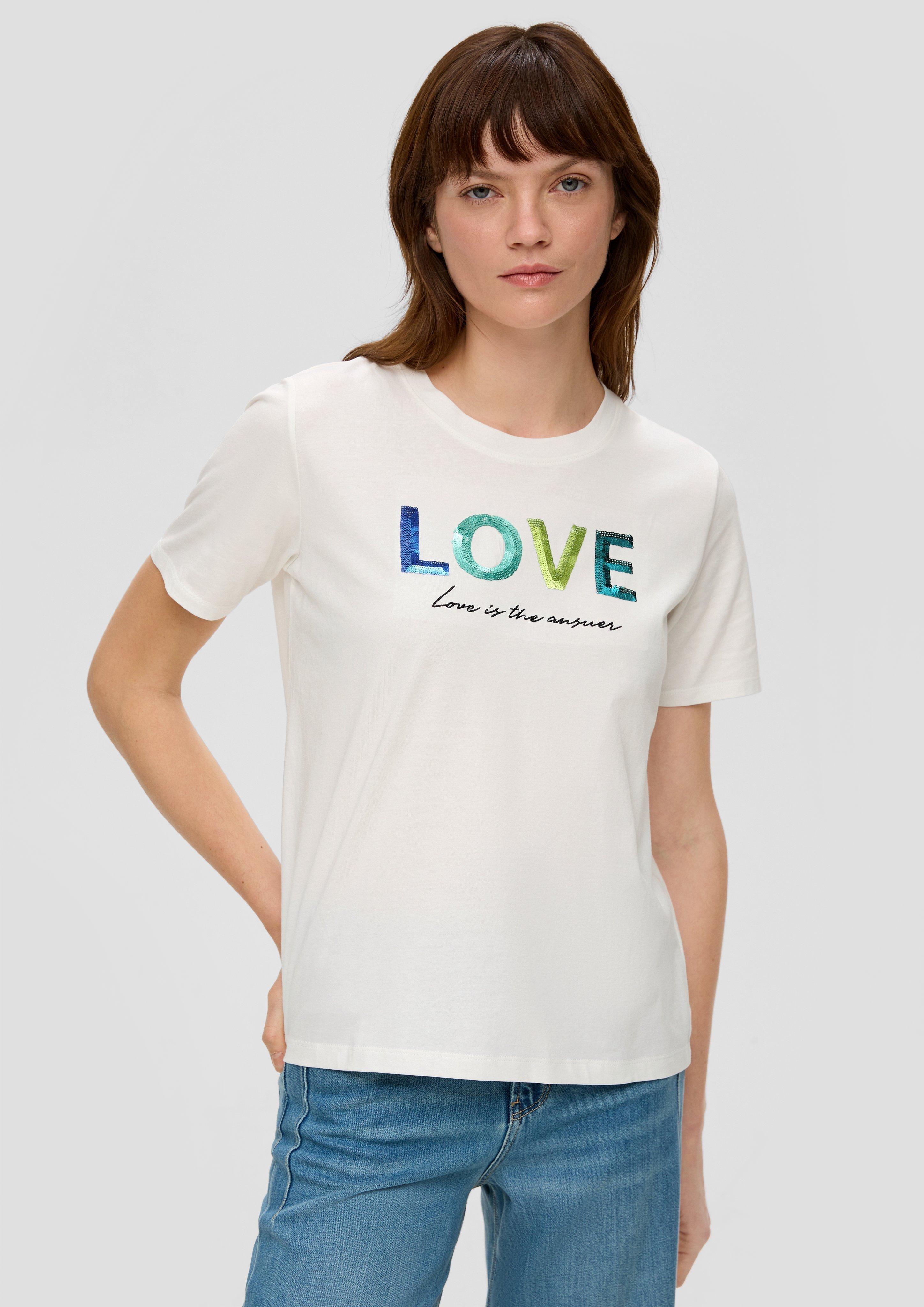 Baumwollshirt mit Pailletten-Stickerei  2145527-02D1