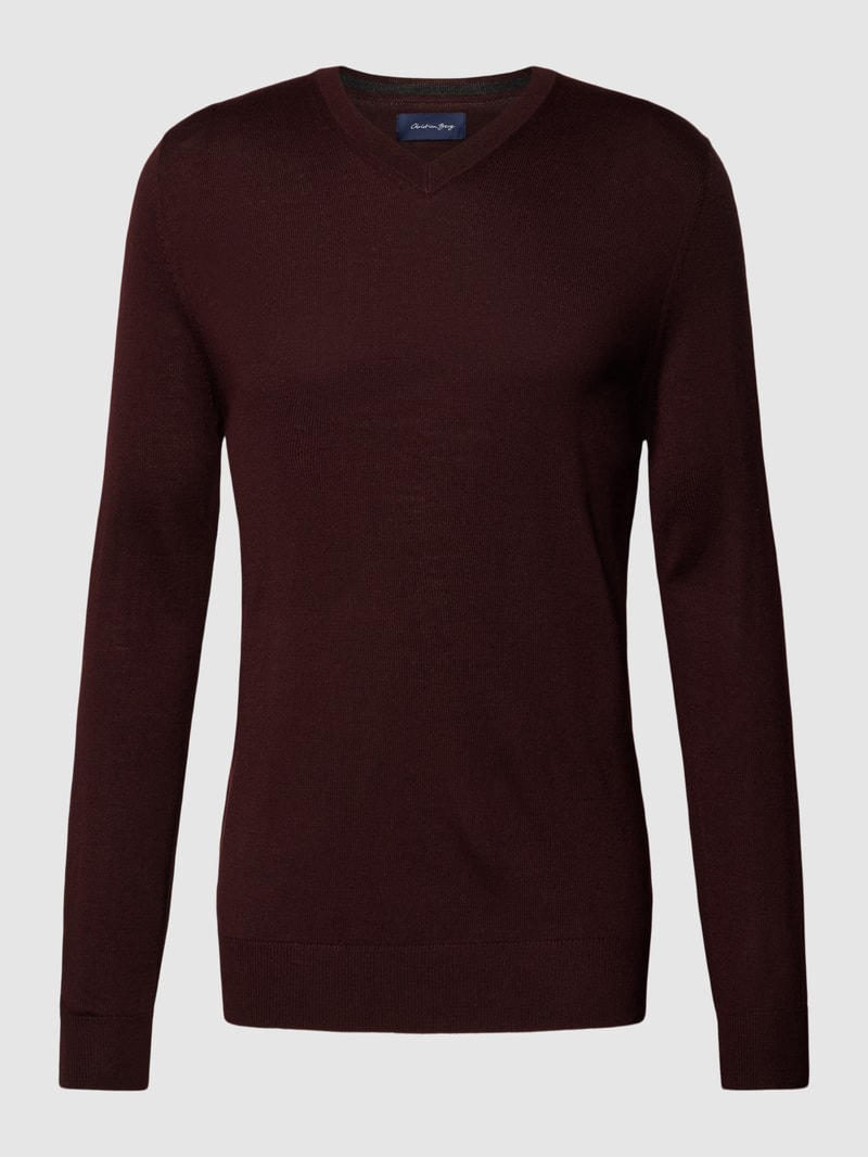 Strickpullover in bordeaux rot