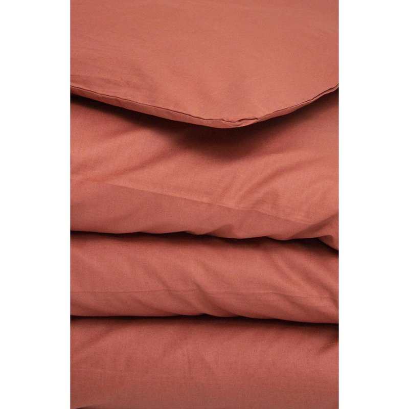Housse de couette unie en Coton Bio pour lit 1 personne
