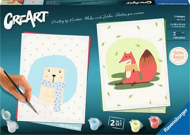CreArt Hello Baby Set - Malen nach Zahlen für Erwachsene