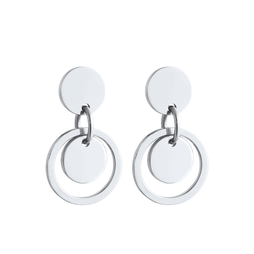 Elli Elli Boucles d'Oreilles Femmes Cercle Geo Trend Boho Look en argent sterling 925 Boucles d'oreilles