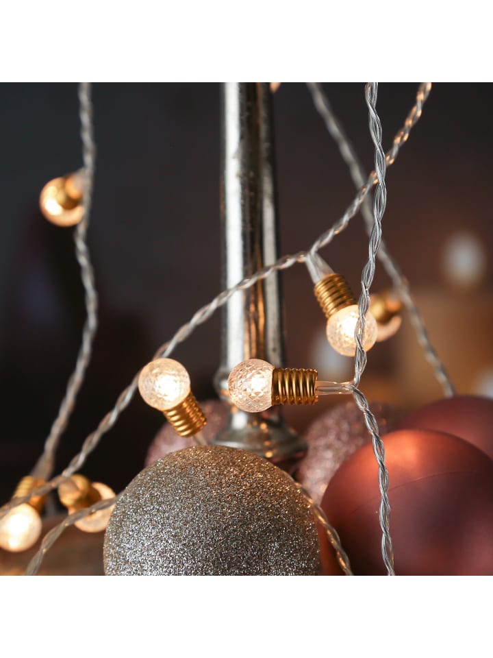 MARELIDA LED Lichterkette Mini Kugeln Kristall Vintage Look L: 4,9m in transparent günstig kaufen onesize