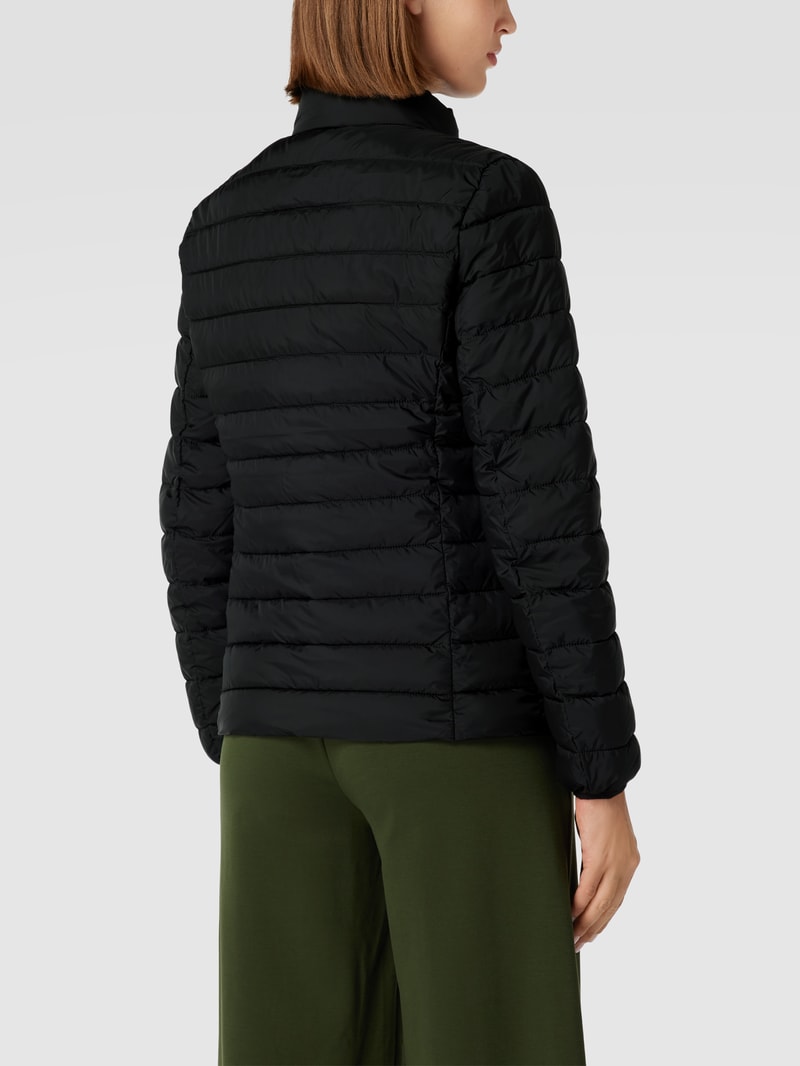 Steppjacke mit Stehkragen in schwarz