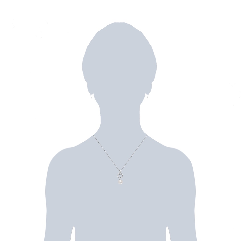 Rafaela Donata Pendentif en argent Argent sterling Oxyde de zirconium (CZ) Perles organiques en  porte-bijoux