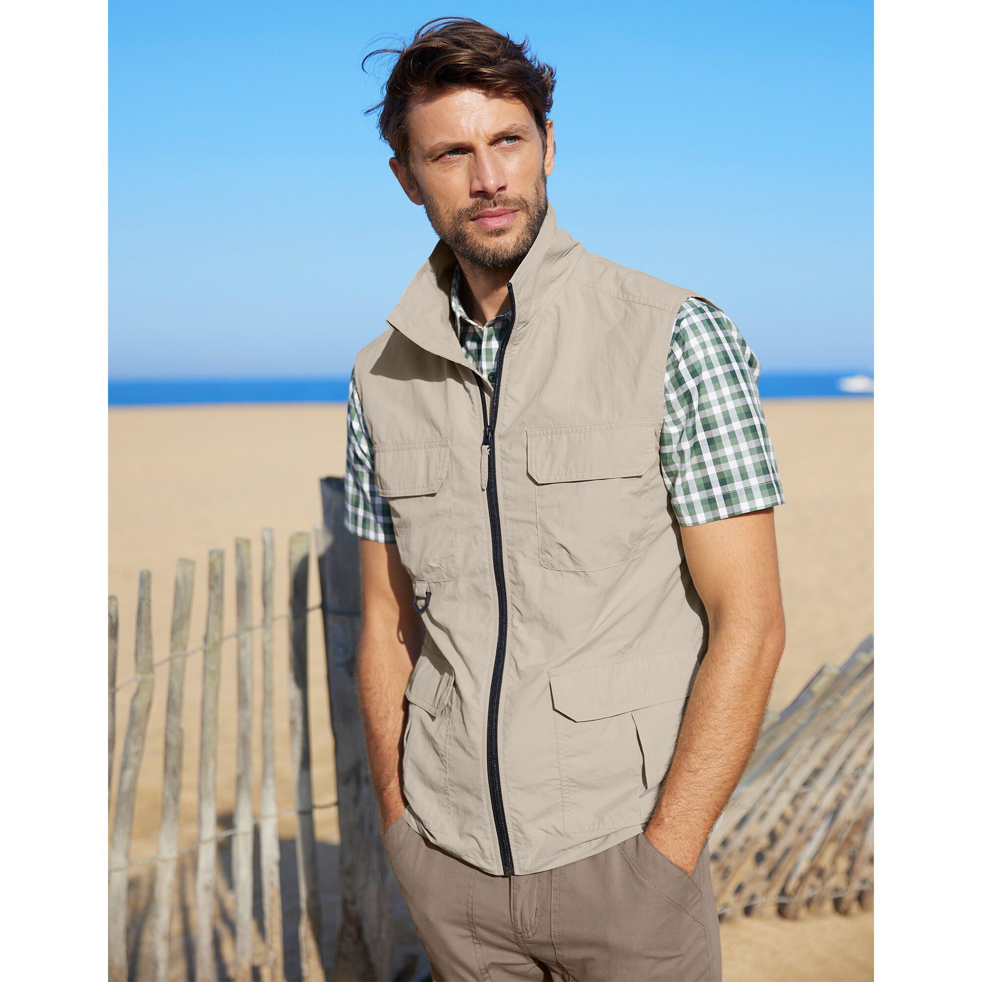 Gilet multipoches sans manches