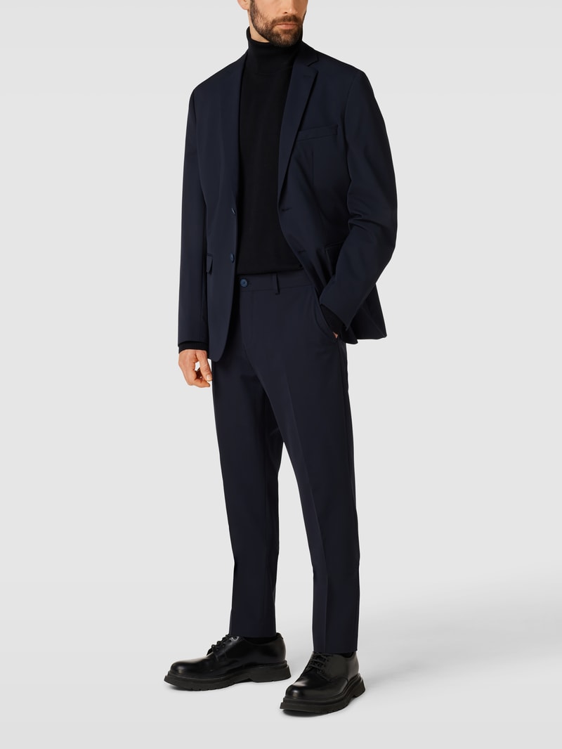 Slim Fit Anzughose mit Knopf- und Reißverschluss in marineblau