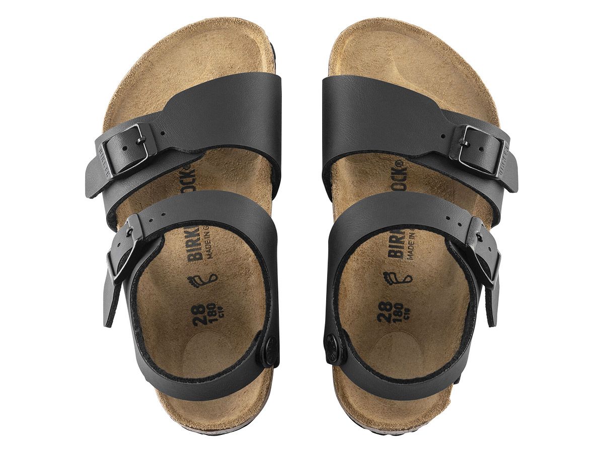 Birkenstock New York BF Black schmale Kindersandalen